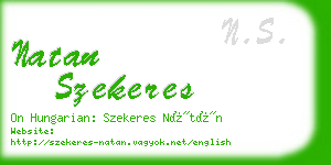 natan szekeres business card